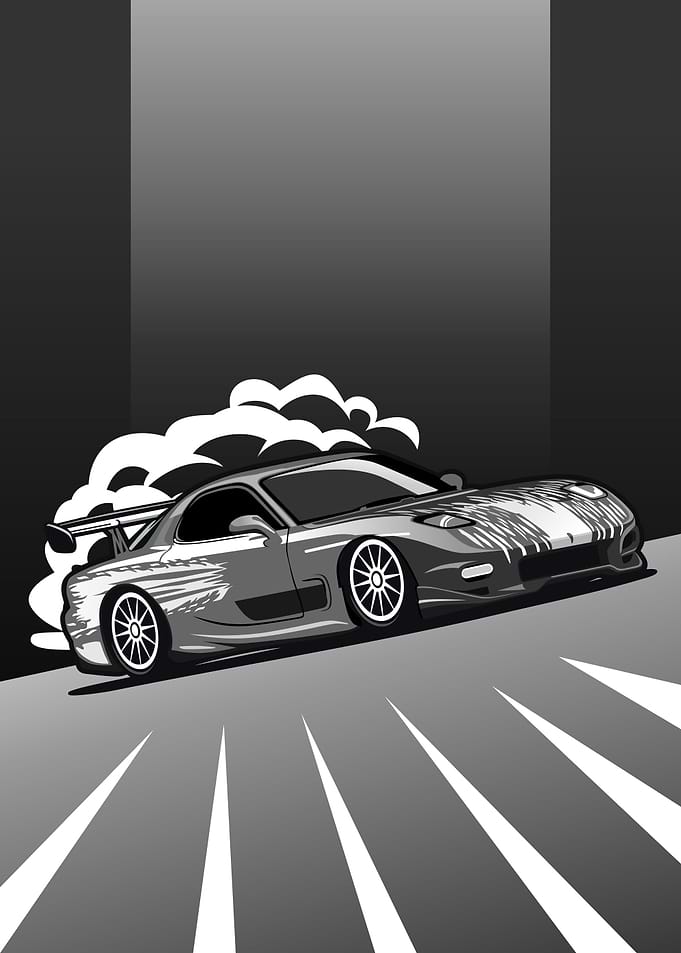 sport cars illustration