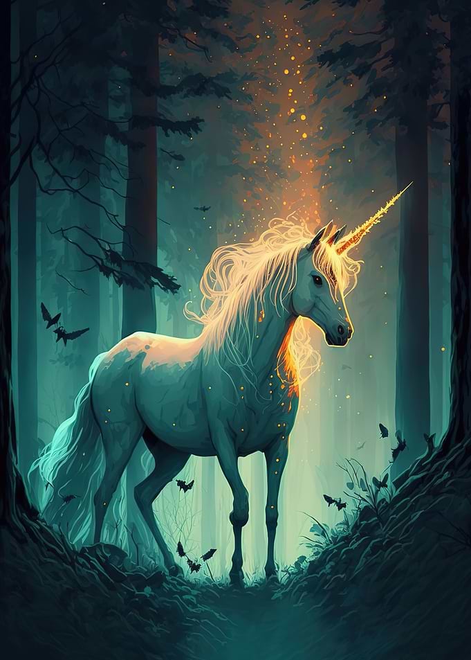A cartoon unicorn