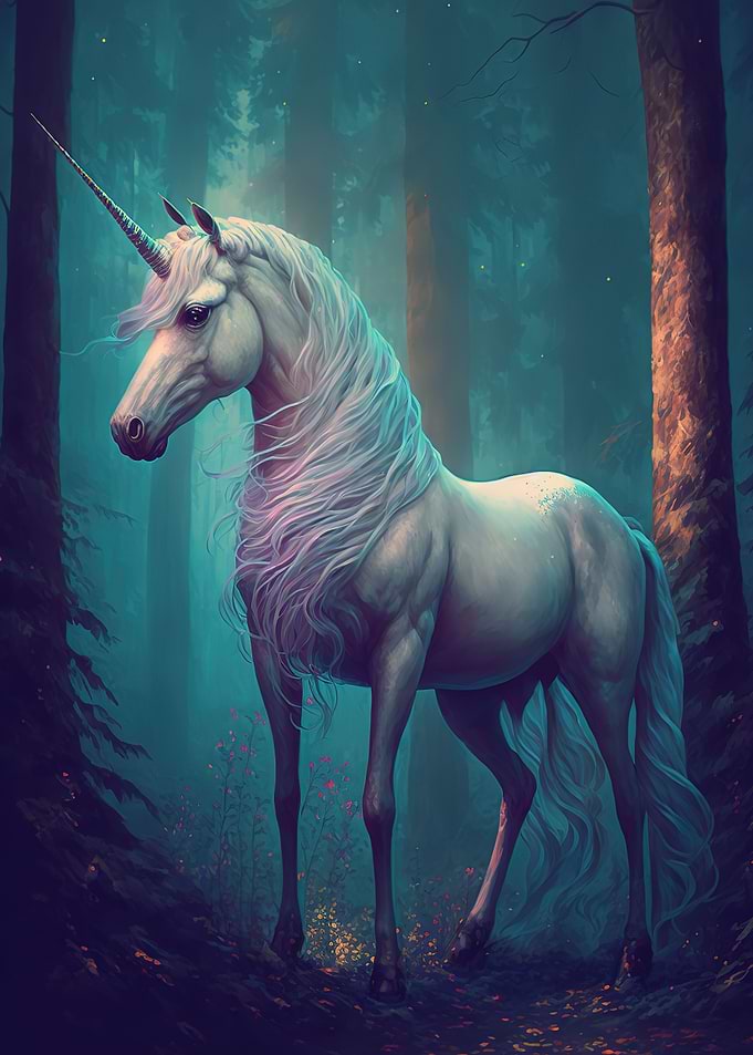 A cartoon unicorn