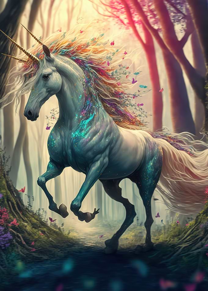 A cartoon unicorn