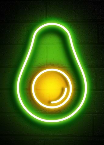Avocado neon sign