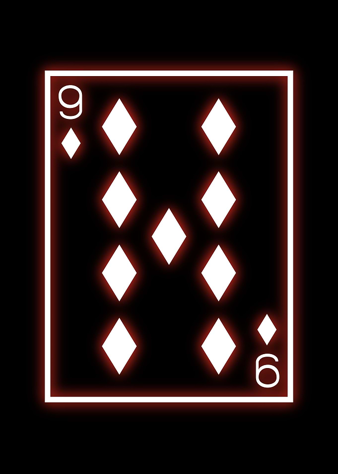 poker cards neon edits