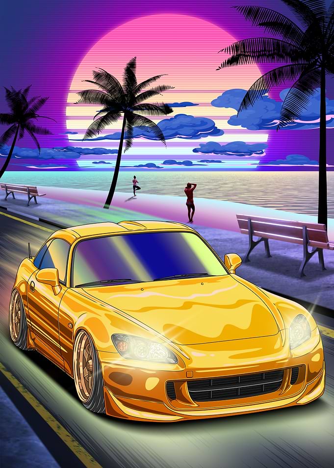 S2000 Roadster Vaporwave