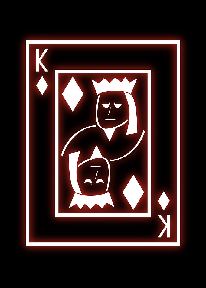 poker cards neon edits