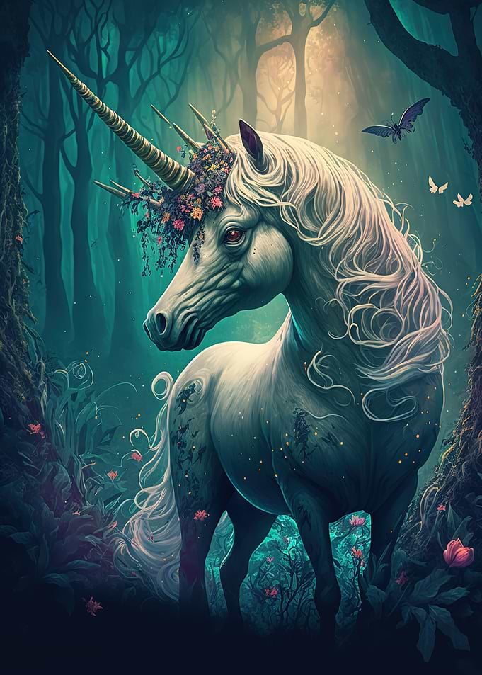 A cartoon unicorn