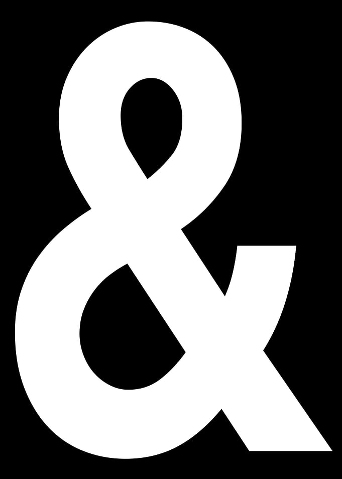 And Symbol in White