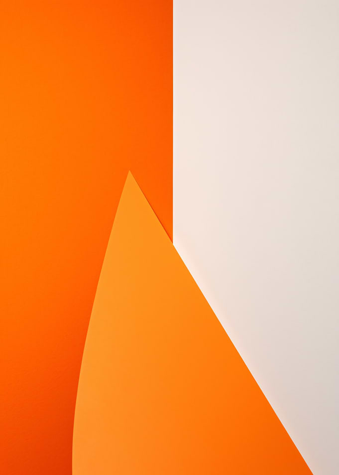 Orange white composition