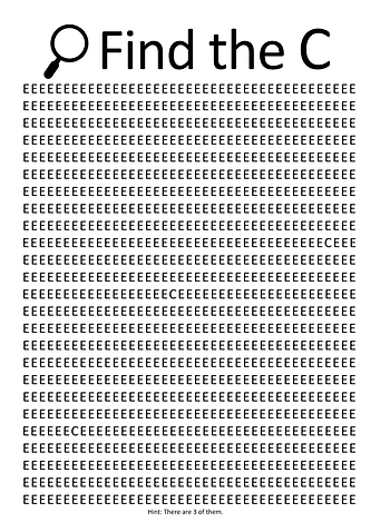 Find the C in E