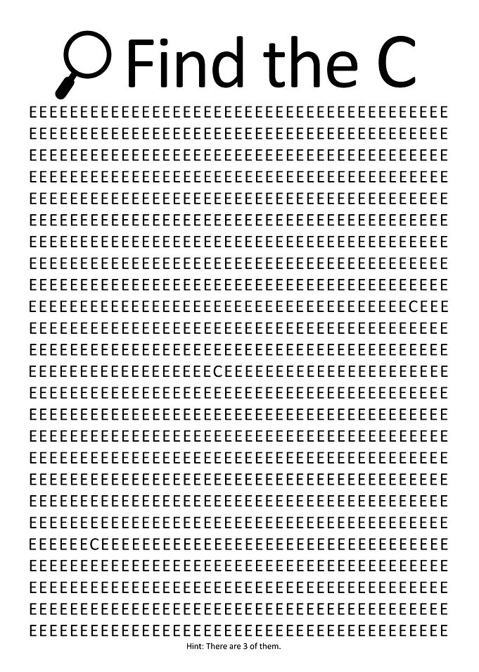 Find the C in E