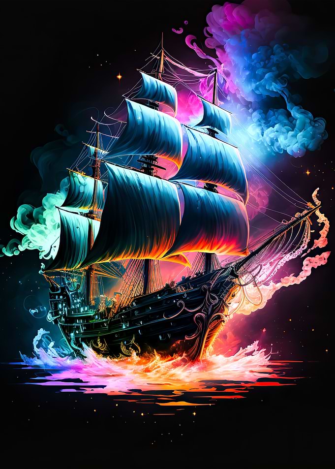 Pirate ship colorful