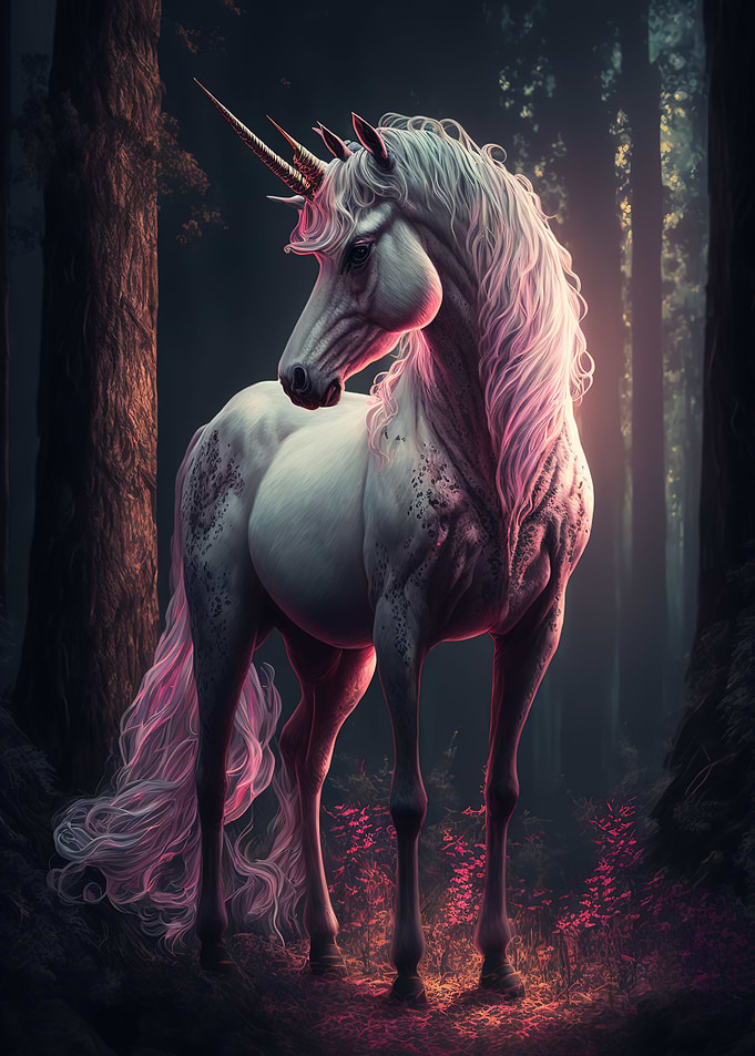 A cartoon unicorn