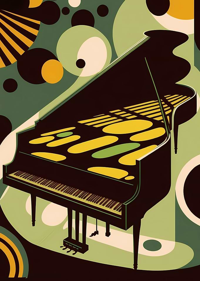 Piano Music Abstract Art
