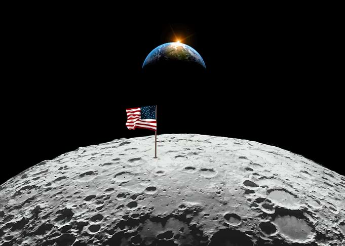 flag us on the moon