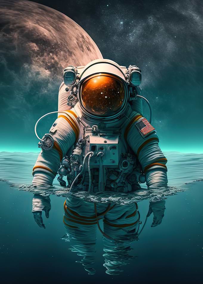 Astronaut in the ocean