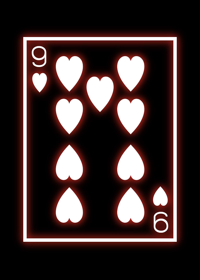 poker cards neon edits