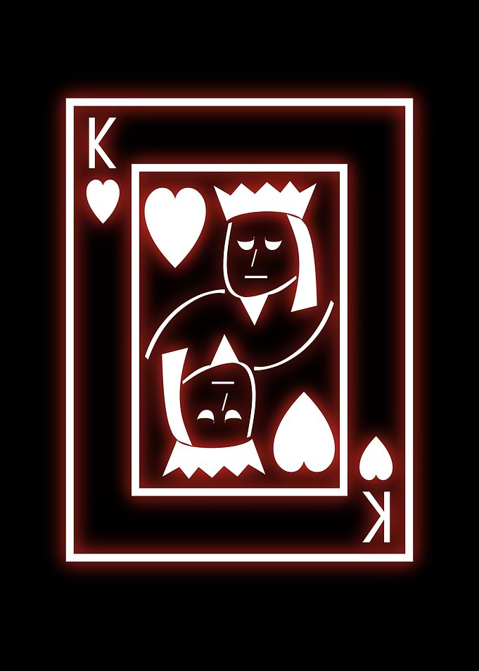 poker cards neon edits