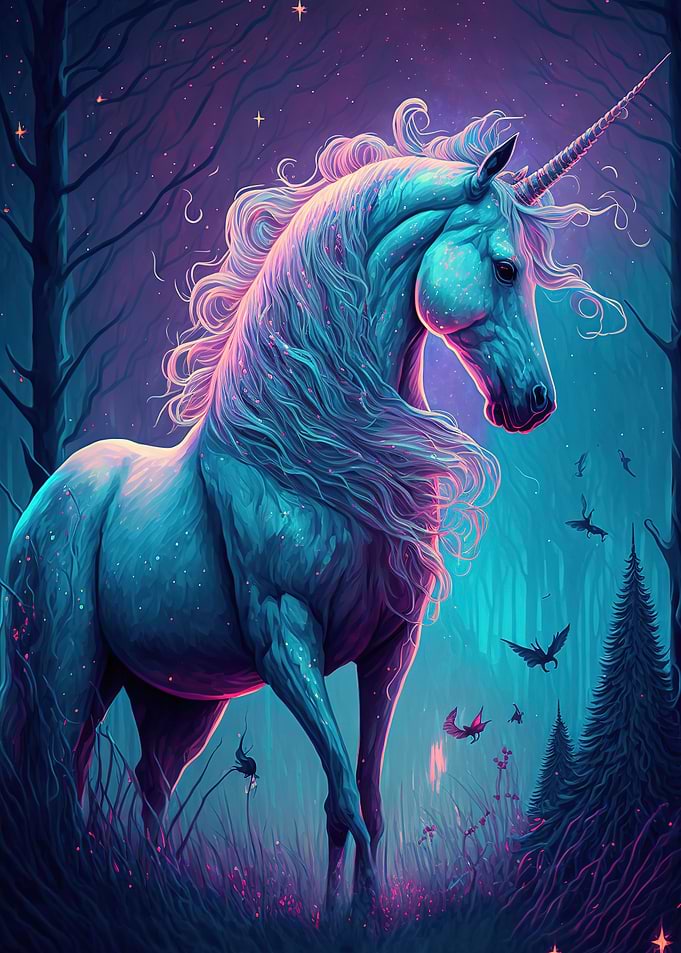 A cartoon unicorn