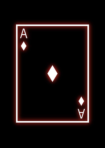 poker cards neon edits