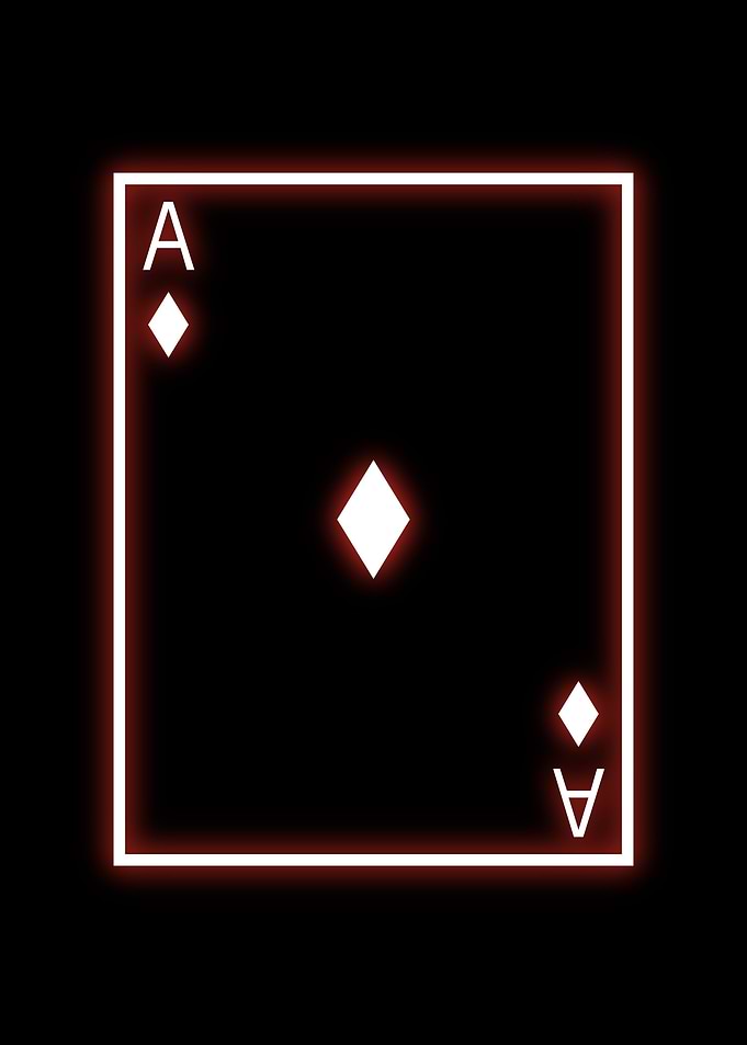 poker cards neon edits