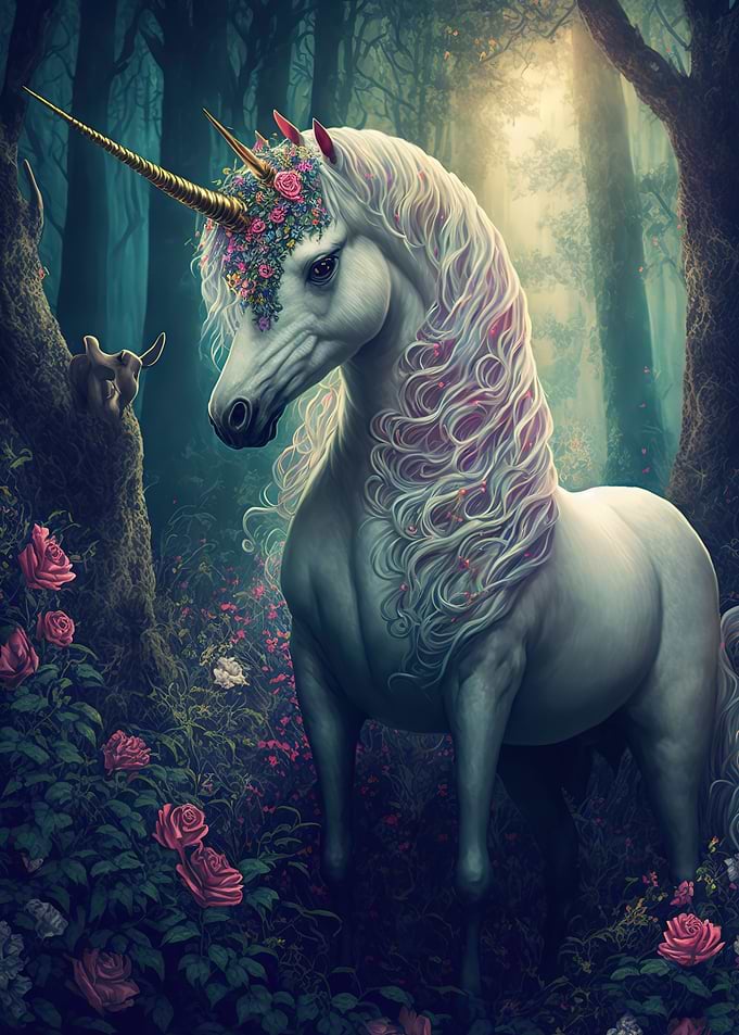 A cartoon unicorn