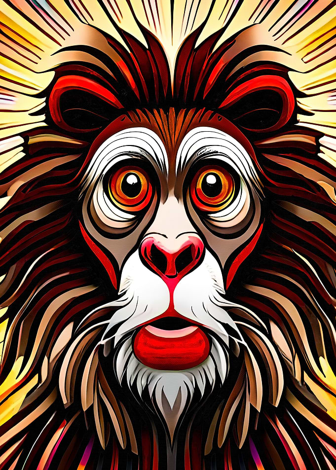 Lion pop art