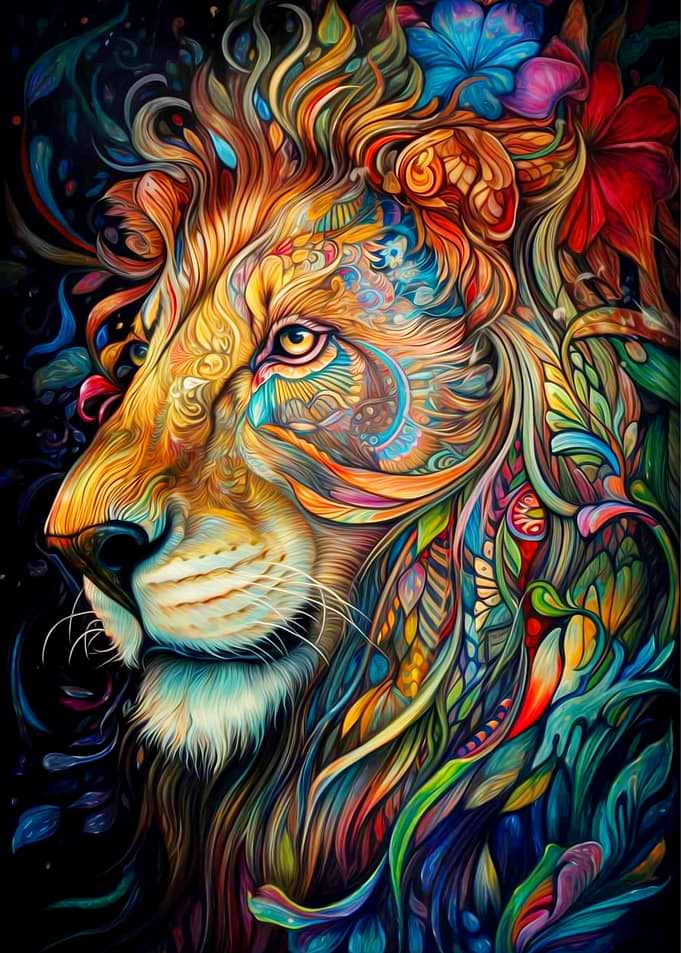 Colorful Lion