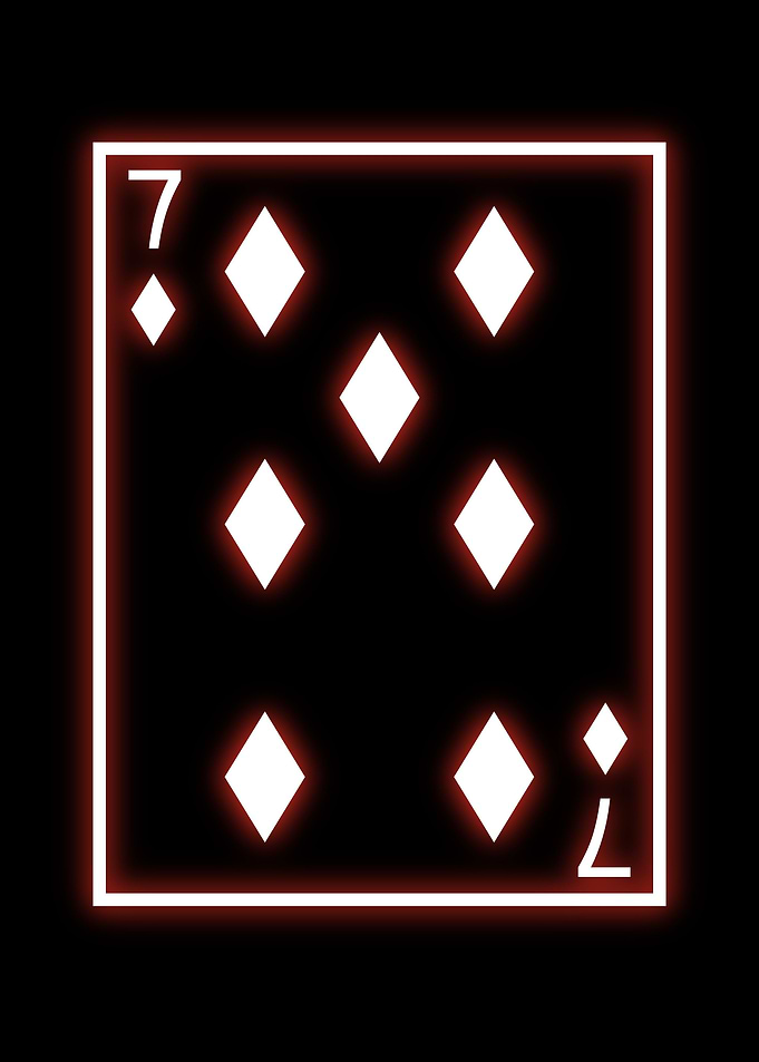 poker cards neon edits