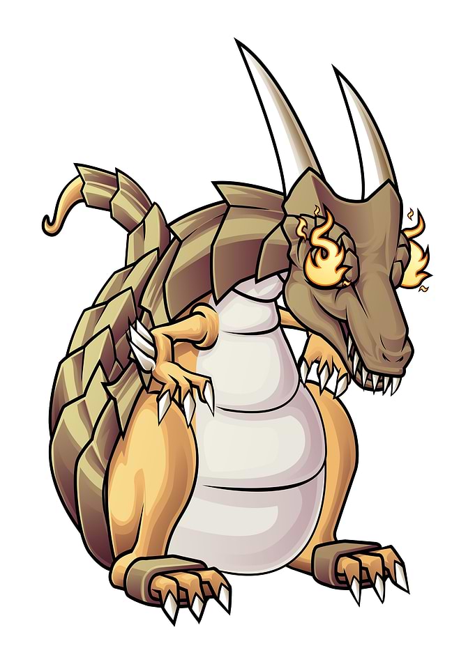 fire dragon cartoon