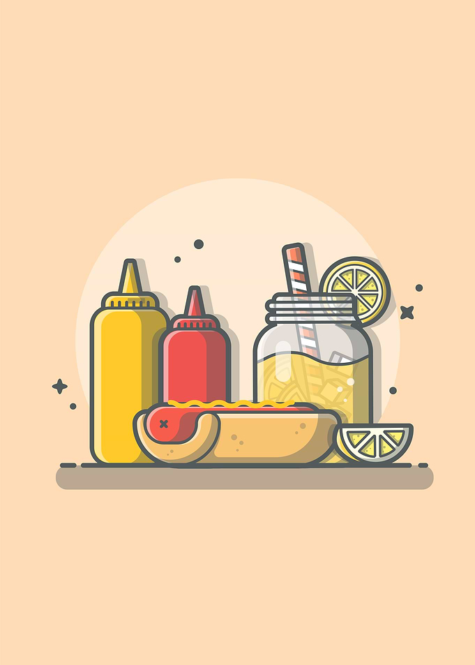 Hotdog with Lemonade