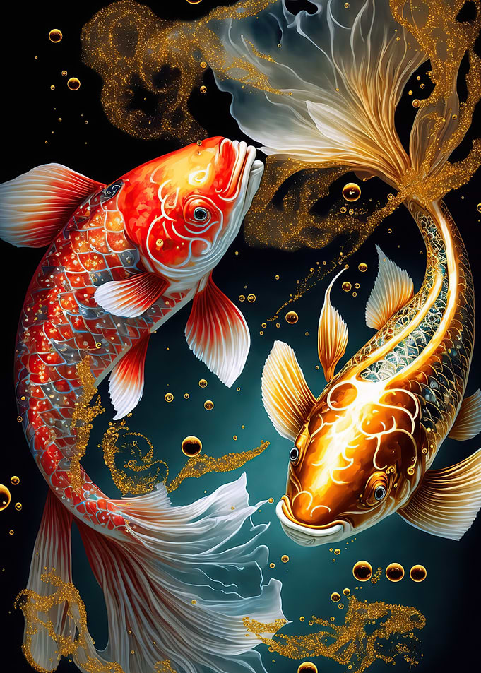 Japanese koi fish