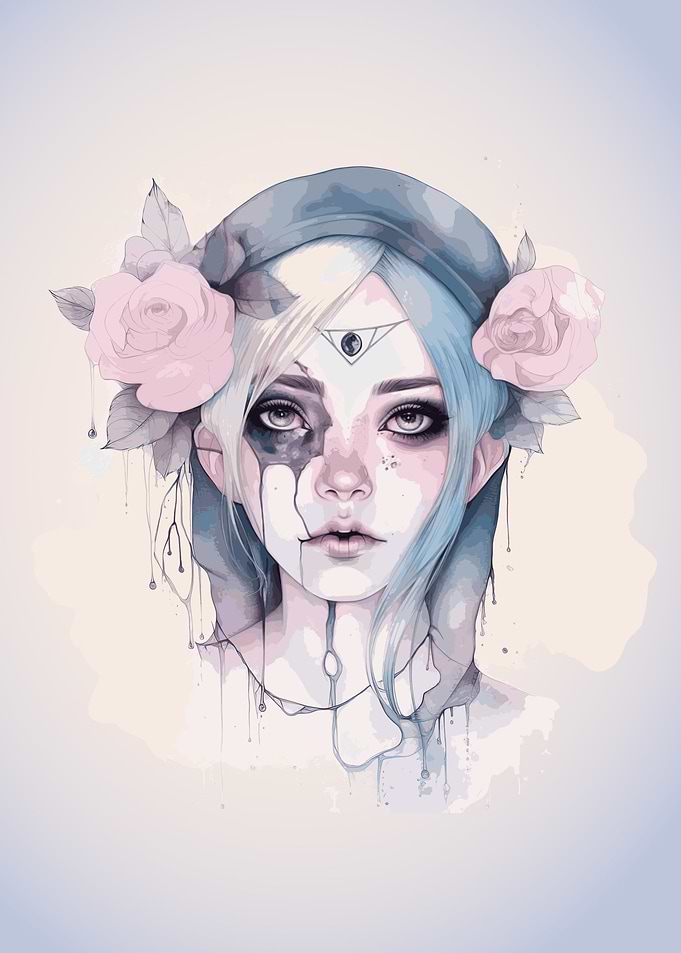 Dark Pastel Goth Girl