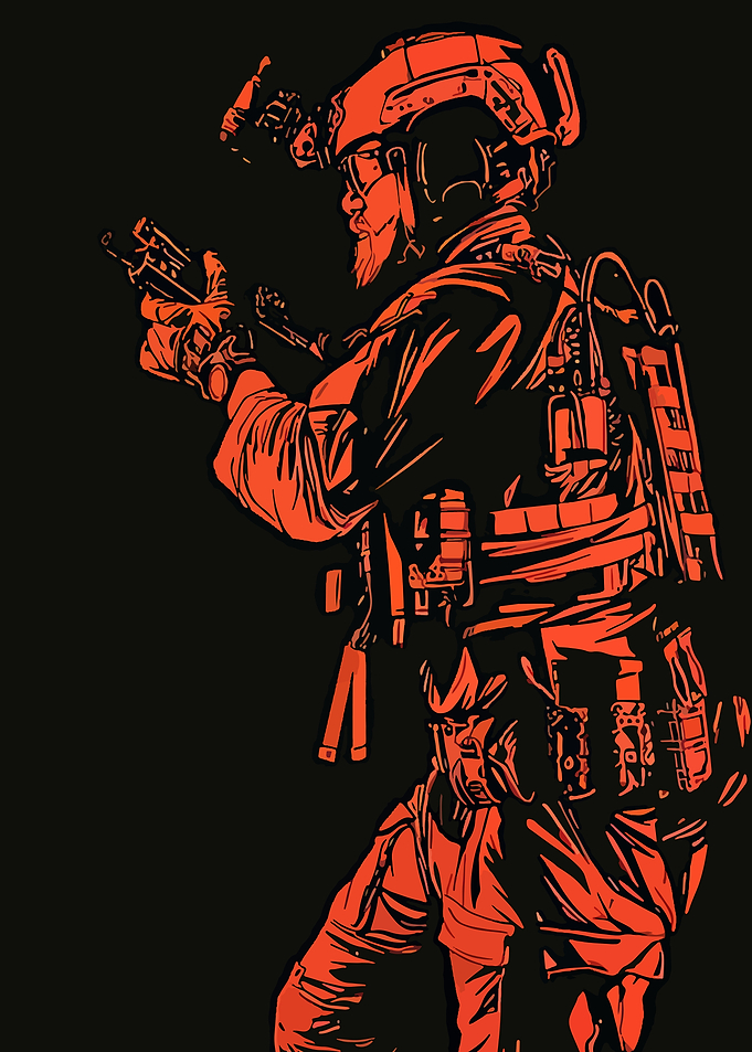 red solider minimalist