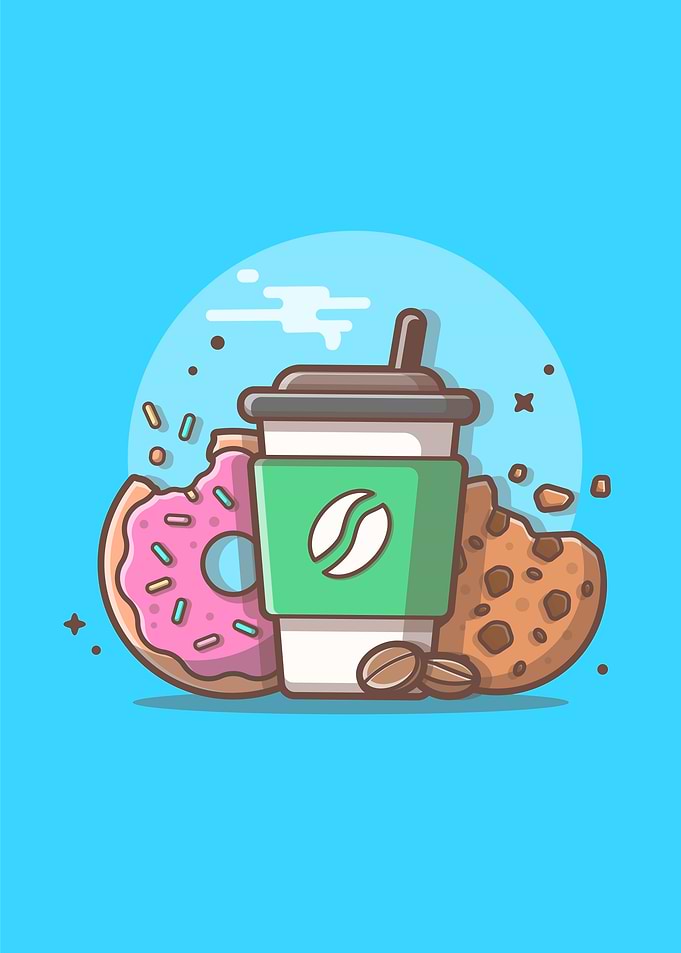 Coffee Cookies And Dounut