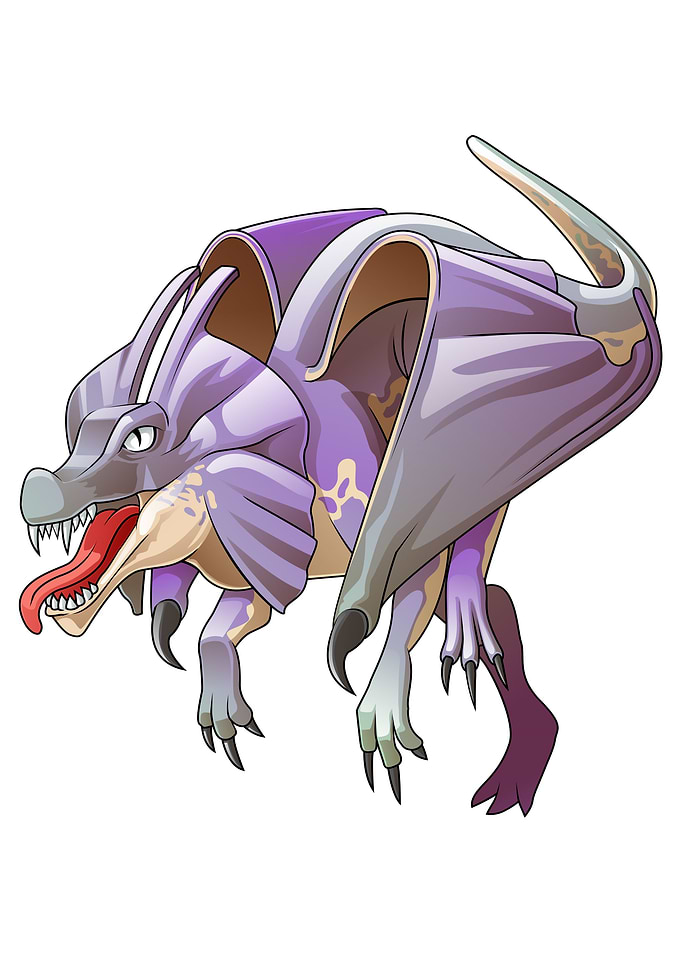 Dinosaur with wing cartoon