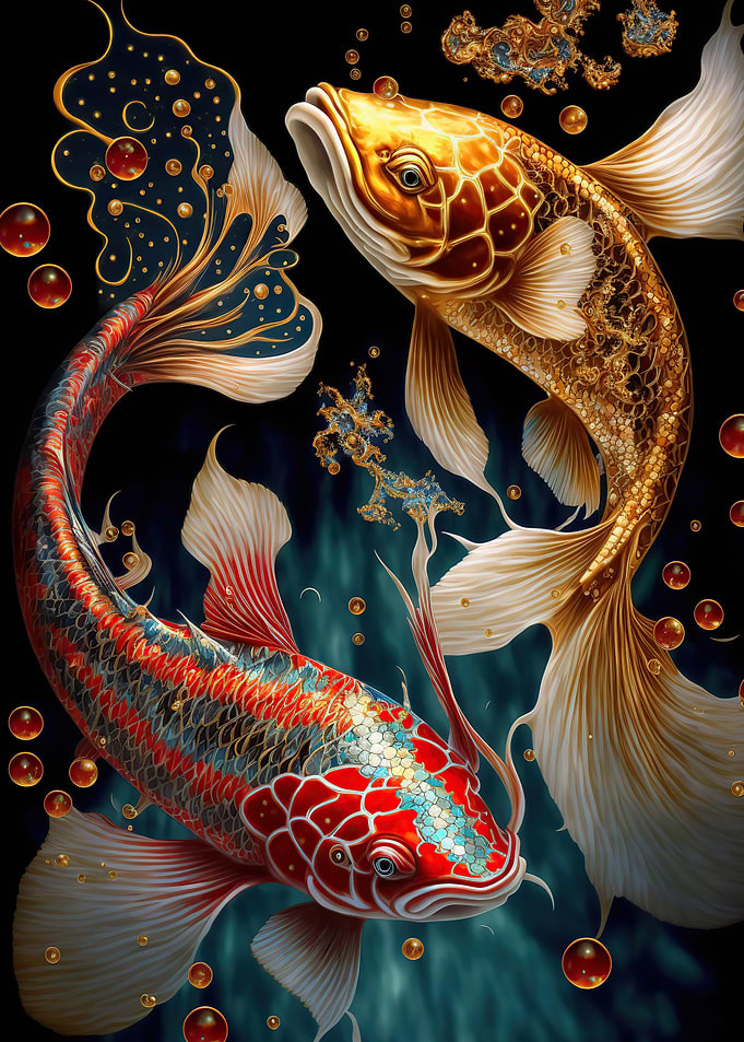 Japanese koi fish