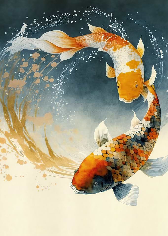 Japanese koi fish