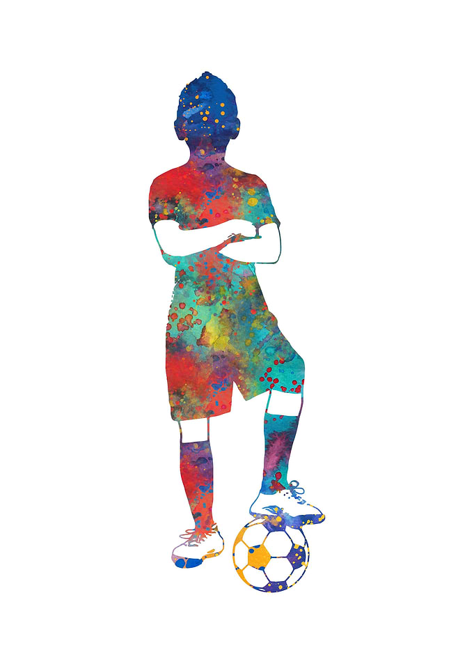 Boy soccer player