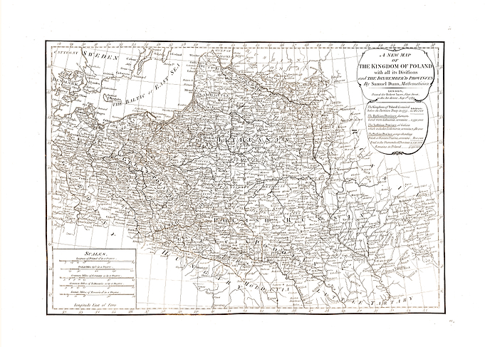 Poland white vintage map