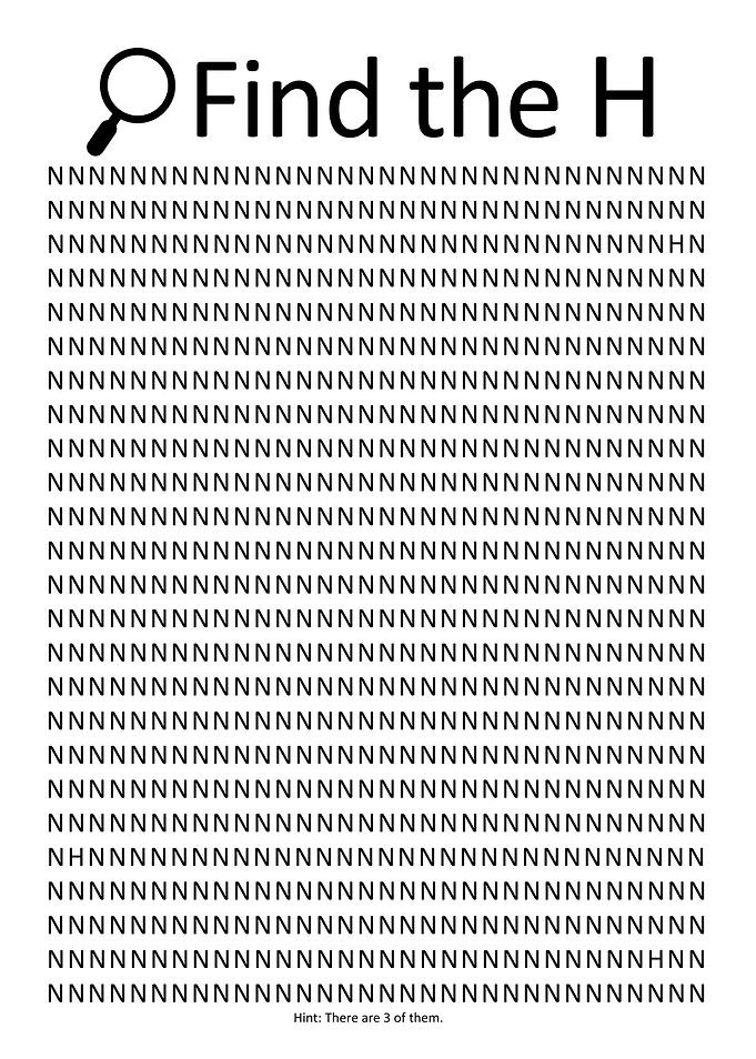 Find the H in N