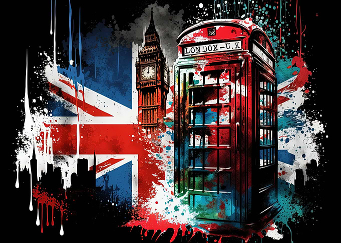 London UK Paint Splash