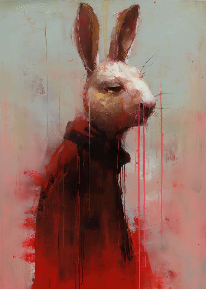 Abstract Rabbit Painting 1