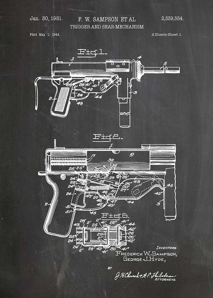 Grease gun patent 1951