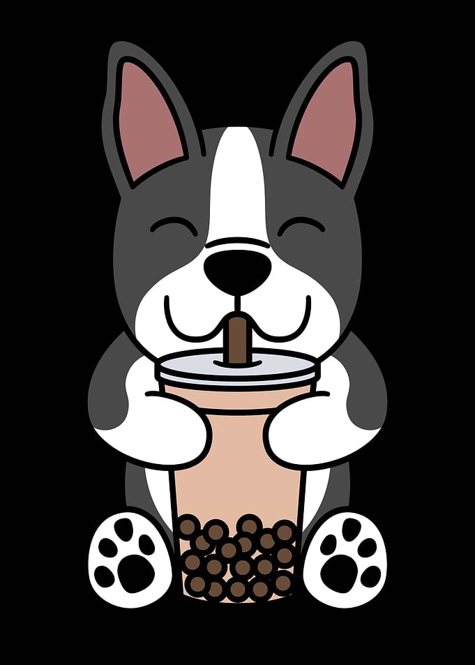 Boston Terrier Bubble Tea
