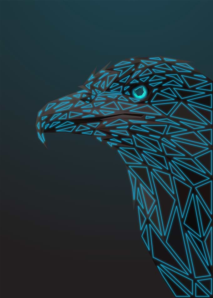 Eagle Low Poly Neon