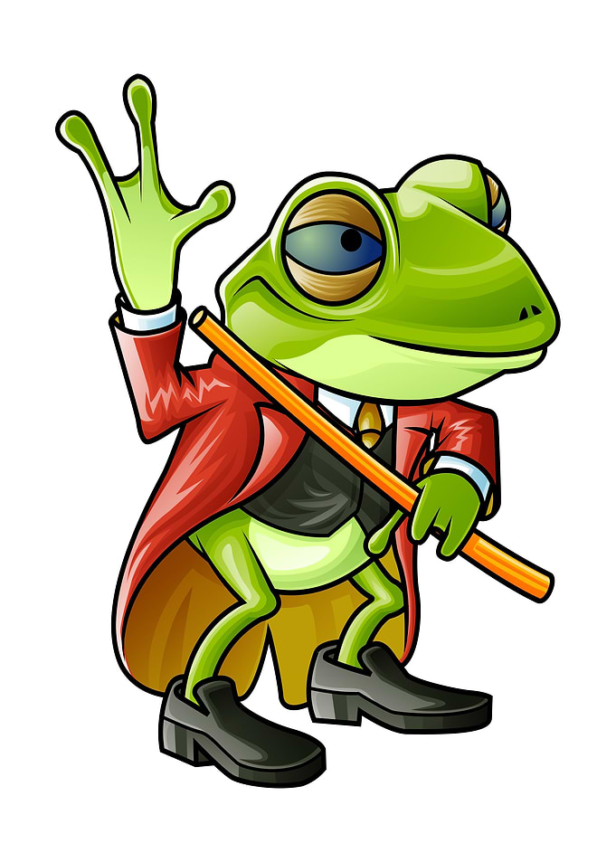 Cute frog cartoon
