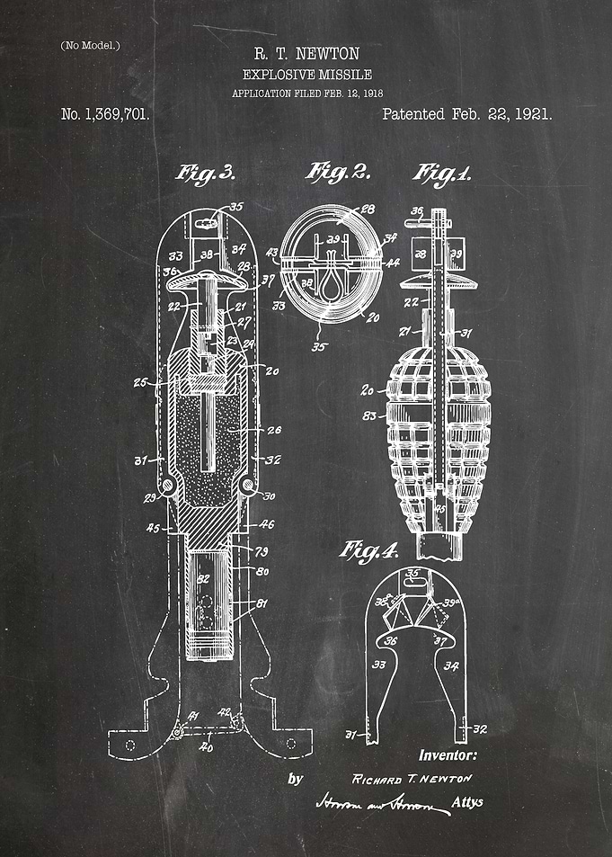 Explosive missile patent