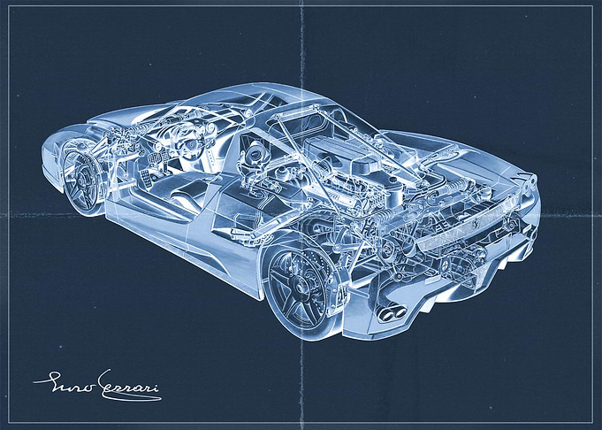Ferrari Enzo Blueprint