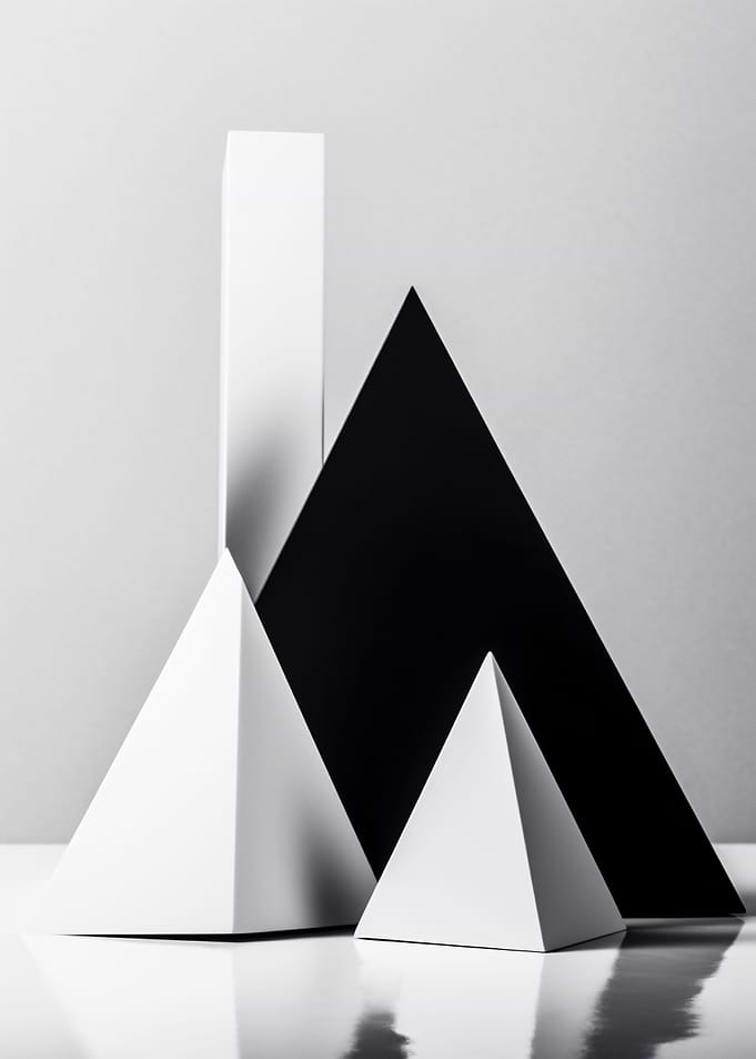 Black White Pyramids