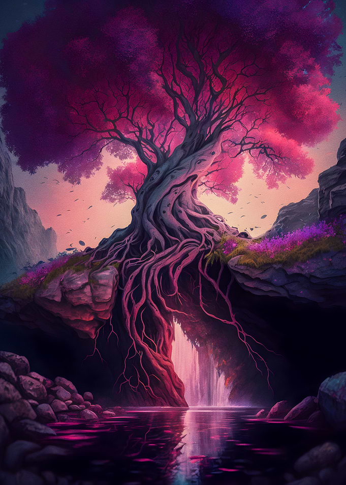 Pink Old Tree