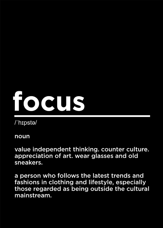 focus definition funny